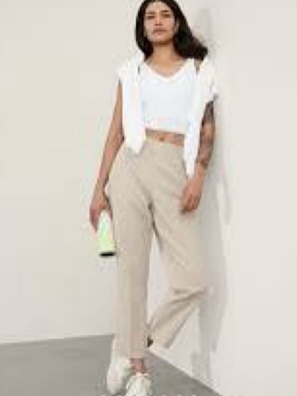 Athleta Endless Pants 6 petite Abalone Grey athletic casual tan cream women’s